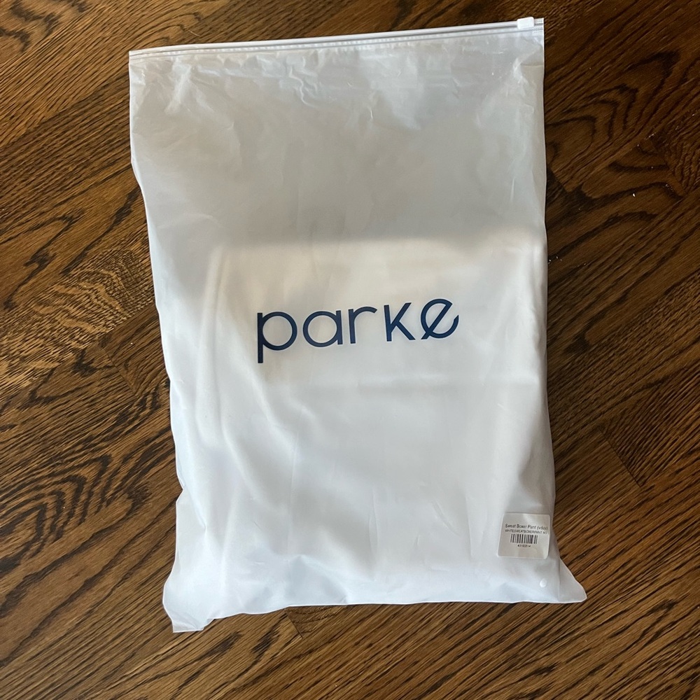 NEW Parke XS White Boxer Sweatpants